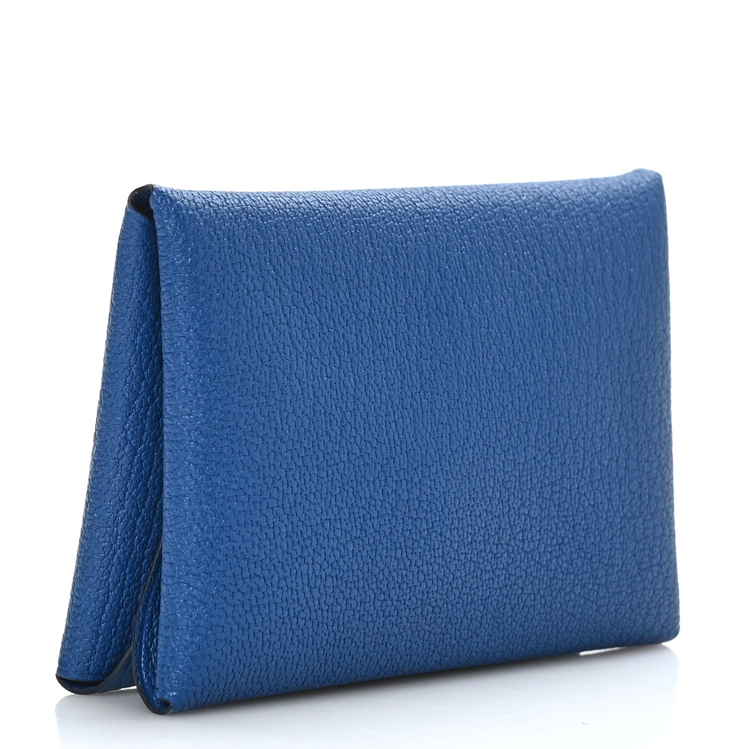 Hermes Chevre Chamkila Calvi Duo Card Case Bleu Royale 3 of 9