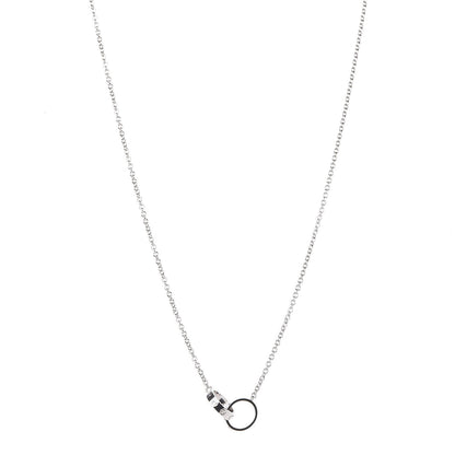 Cartier 18K White Gold Interlocking LOVE Necklace 1 of 8