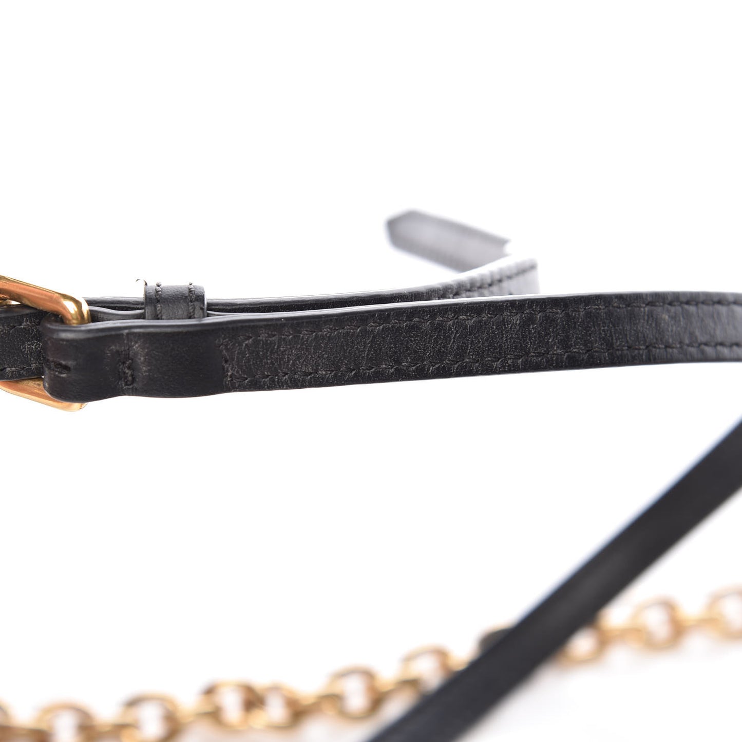 Vintage Check Henley Wallet On Chain Black