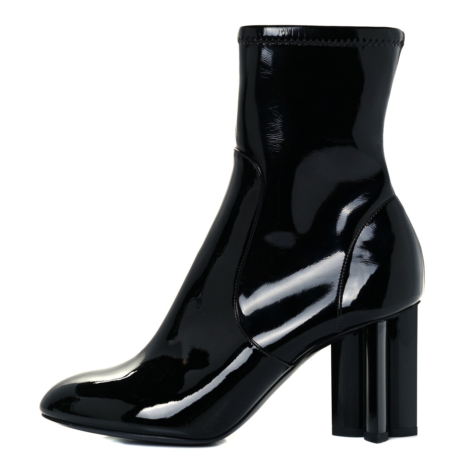 Louis Vuitton Patent Uniformes Silhouette Ankle Boots 37.5 Black 1 of 10