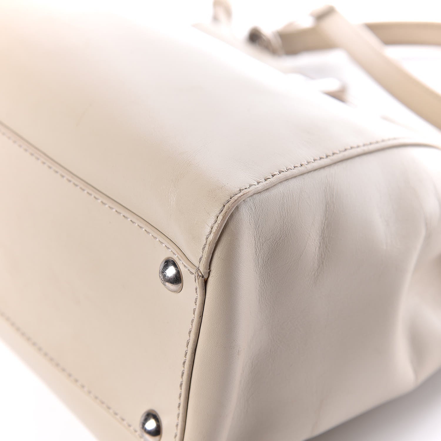 Fendi Vitello Morgan Shiny Nappa Medium Peekaboo Iconic Satchel Latte Azalea 18 of 29
