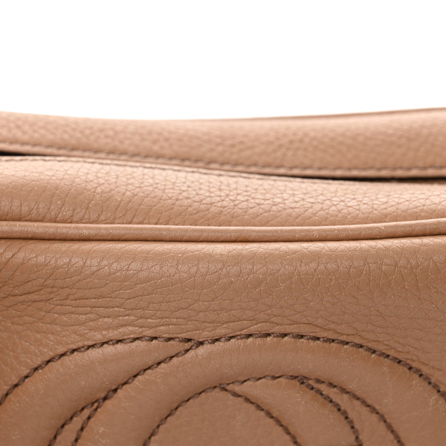 Gucci Pebbled Calfskin Small Soho Disco Bag Camelia 12 of 17