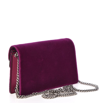 Gucci Velvet Super Mini Dionysus Shoulder Bag Fuchsia Violet Cyclamen 3 of 8