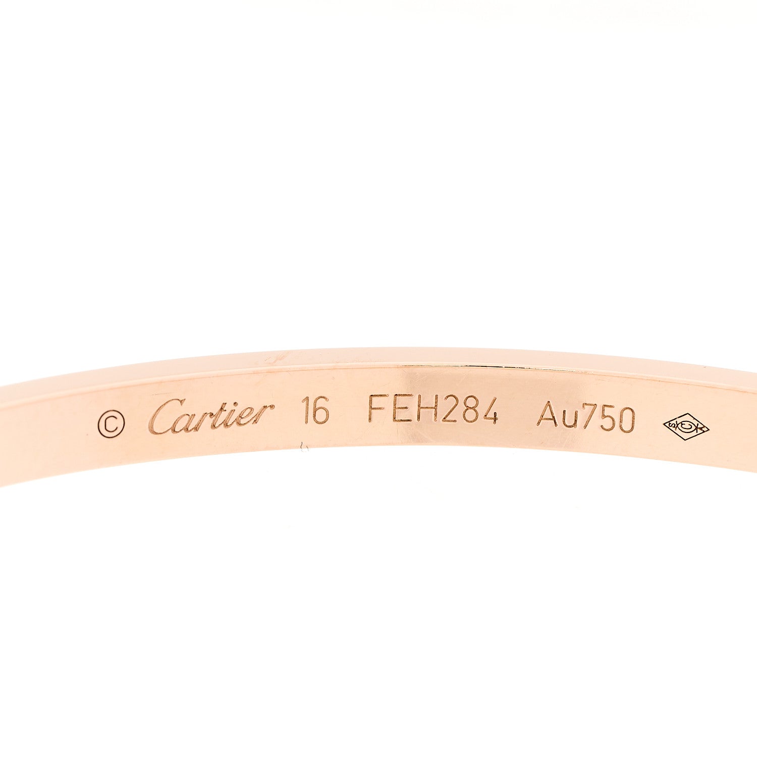Cartier 18K Pink Gold 10 Diamond Small LOVE Bracelet 16 5 of 10