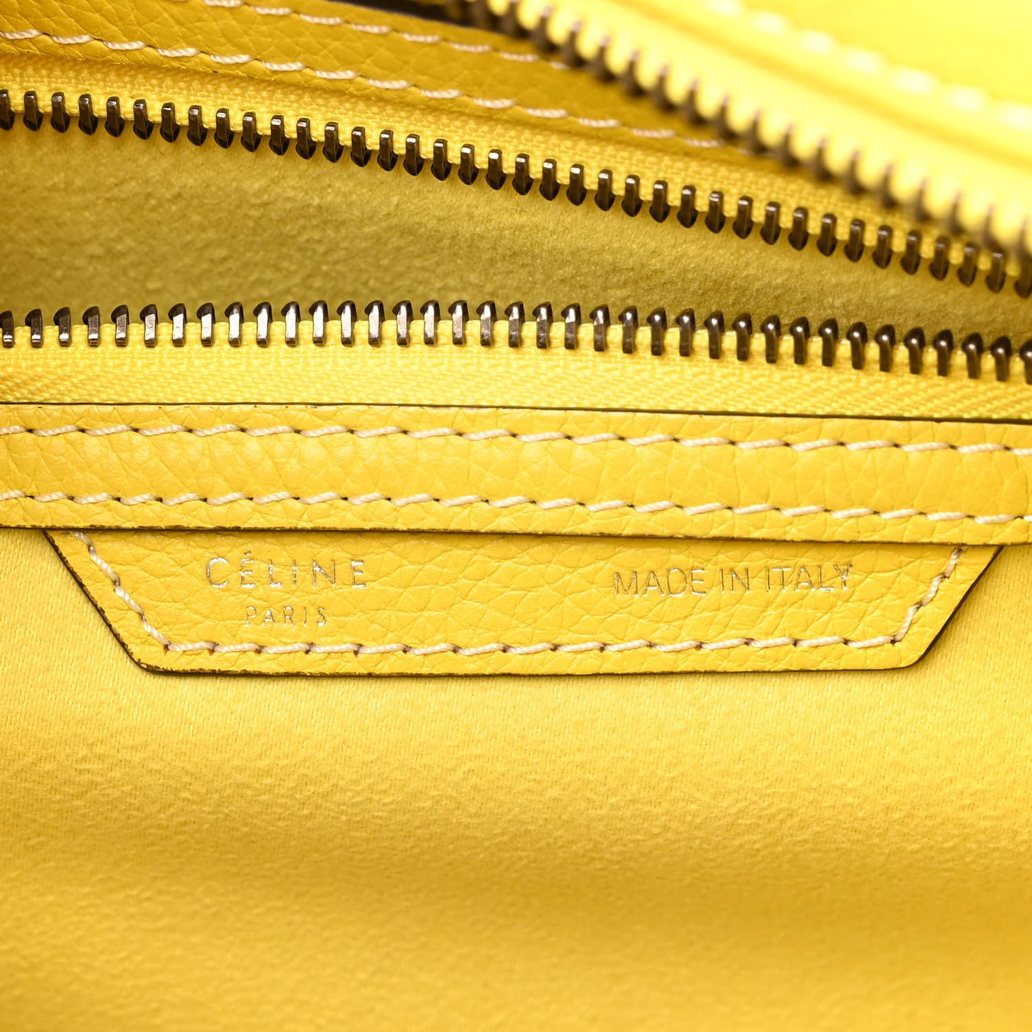 Drummed Calfskin Mini Luggage Citron