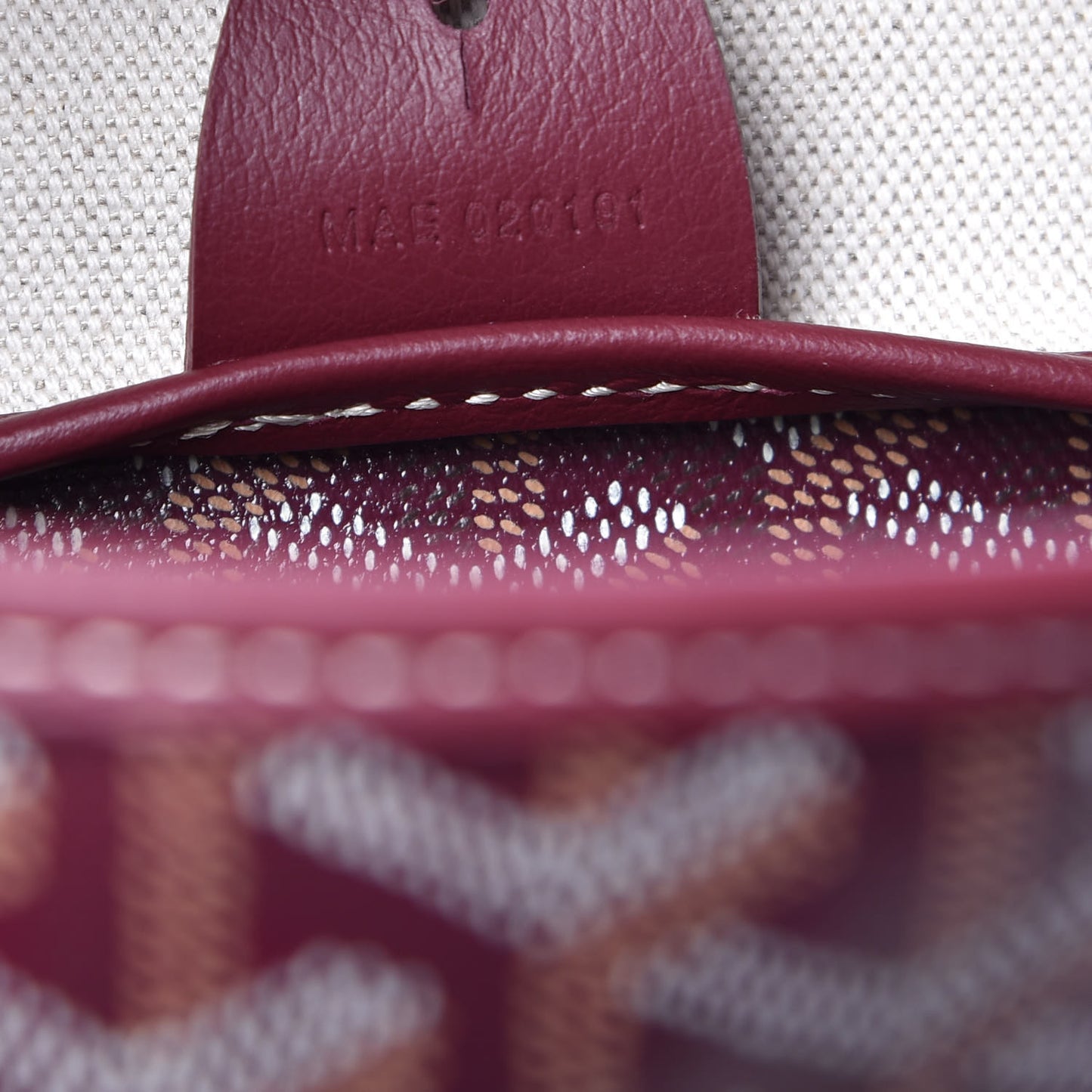 Goyardine Artois PM Burgundy