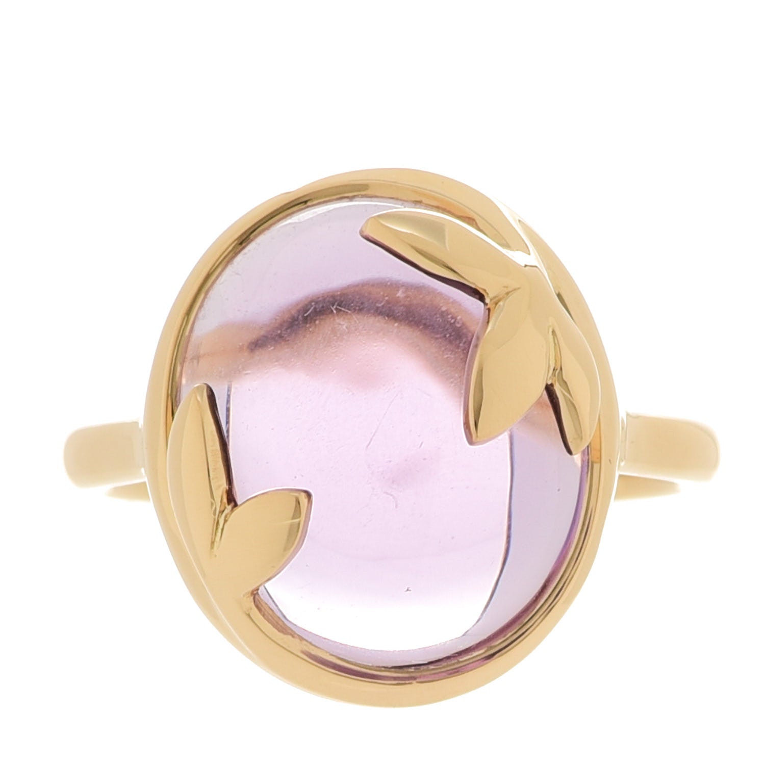 Tiffany 18K Yellow Gold Amethyst Paloma Picasso Olive Leaf Ring 53 6.25 1 of 7