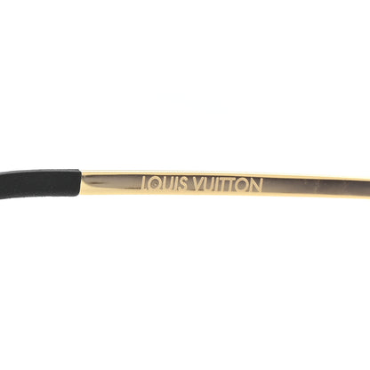 Louis Vuitton Monogram The Party Aviator Sunglasses Z1365U Gold 5 of 8