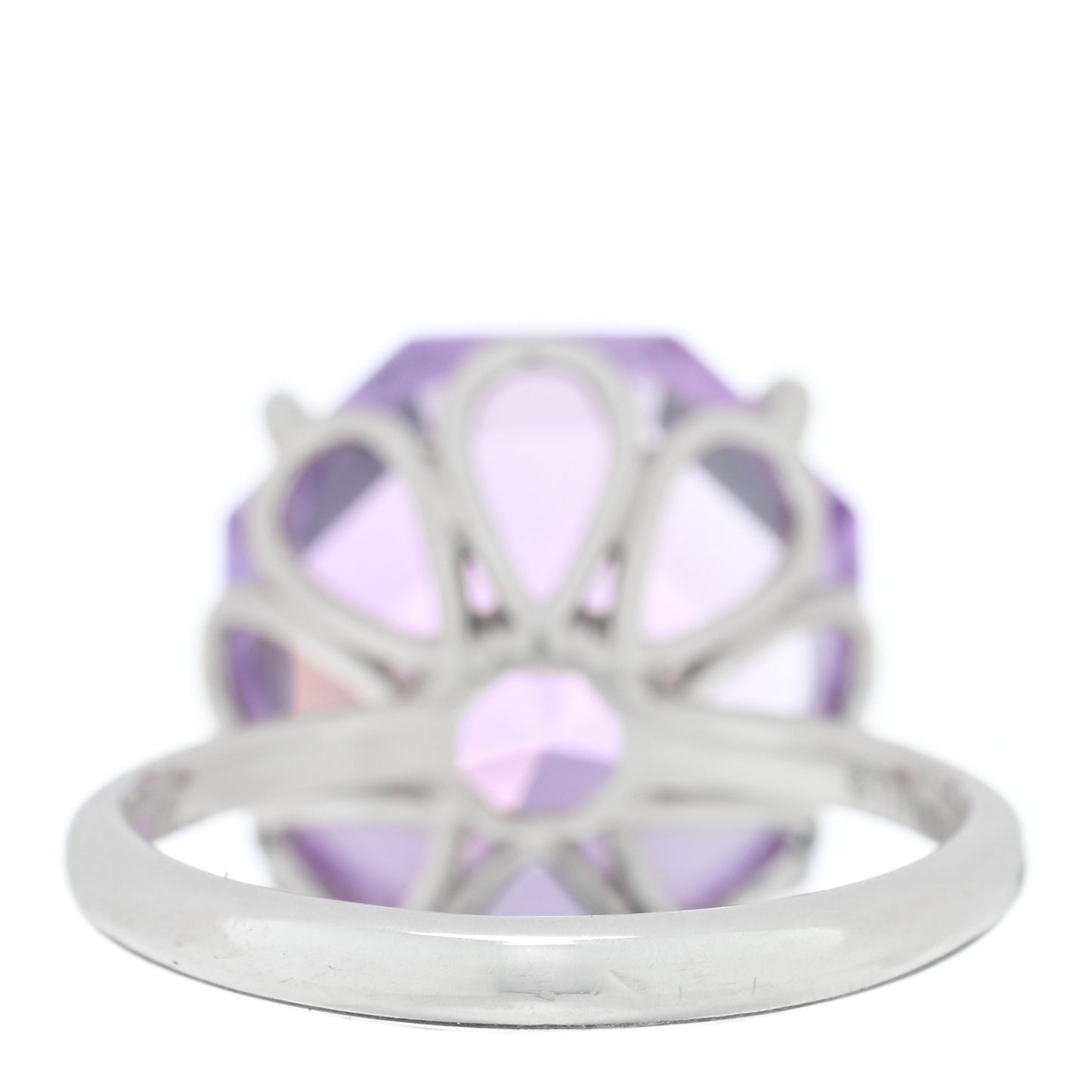 Sterling Silver Amethyst Sparklers Octagonal Cocktail Ring 49 5