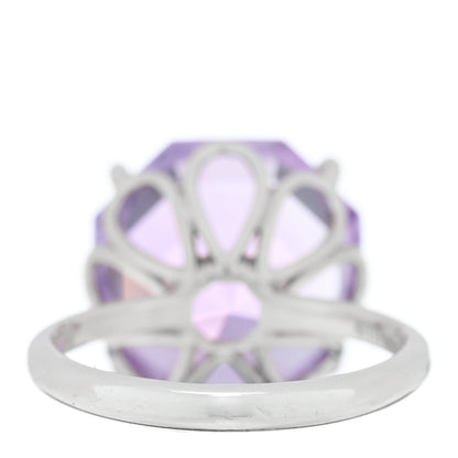 Tiffany Sterling Silver Amethyst Sparklers Octagonal Cocktail Ring 49 5 3 of 4