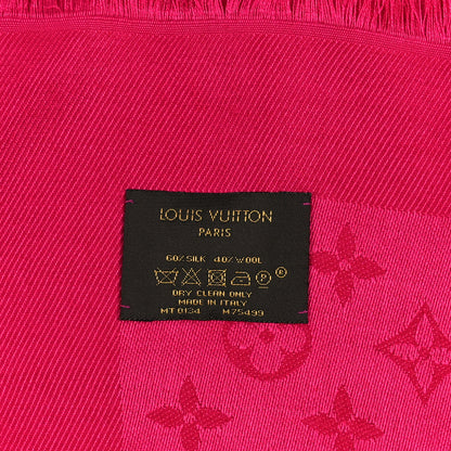 Louis Vuitton Silk Wool Monogram Shawl Berry 3 of 3