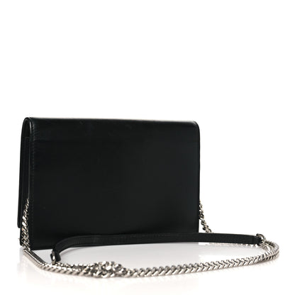 Saint Laurent Smooth Calfskin Classic Monogram Kate Tassel Chain Wallet Black 3 of 10