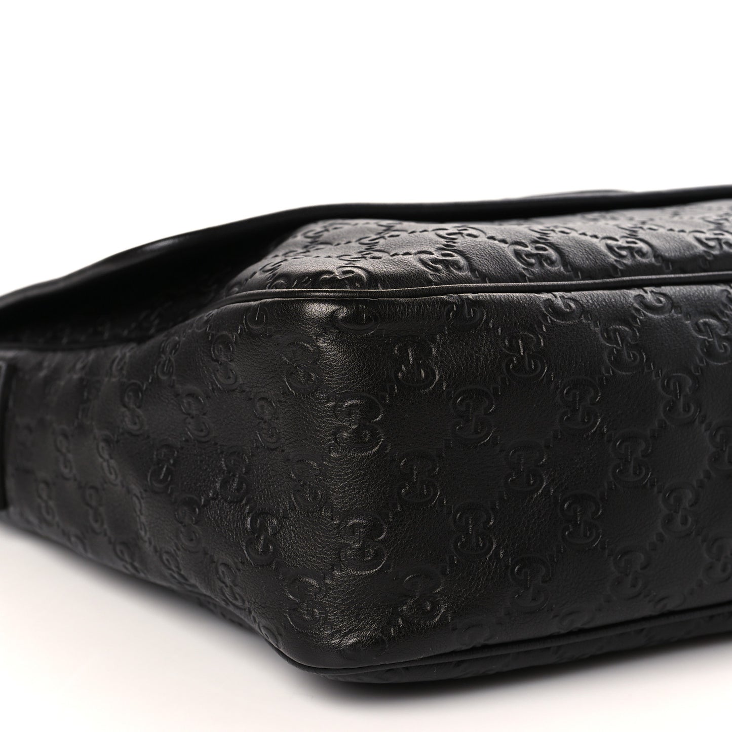 Guccissima Medium Flap Messenger Bag Black