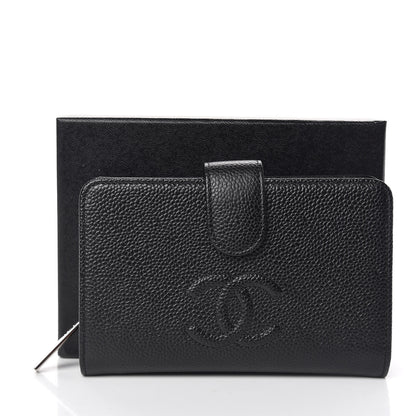 Chanel Caviar Timeless CC Zipped Pocket Wallet Black 9 of 9