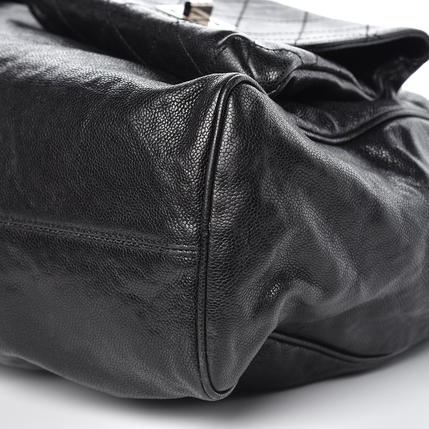 Chanel Glazed Caviar Large Pocket In The City Tote Black 8 of 11