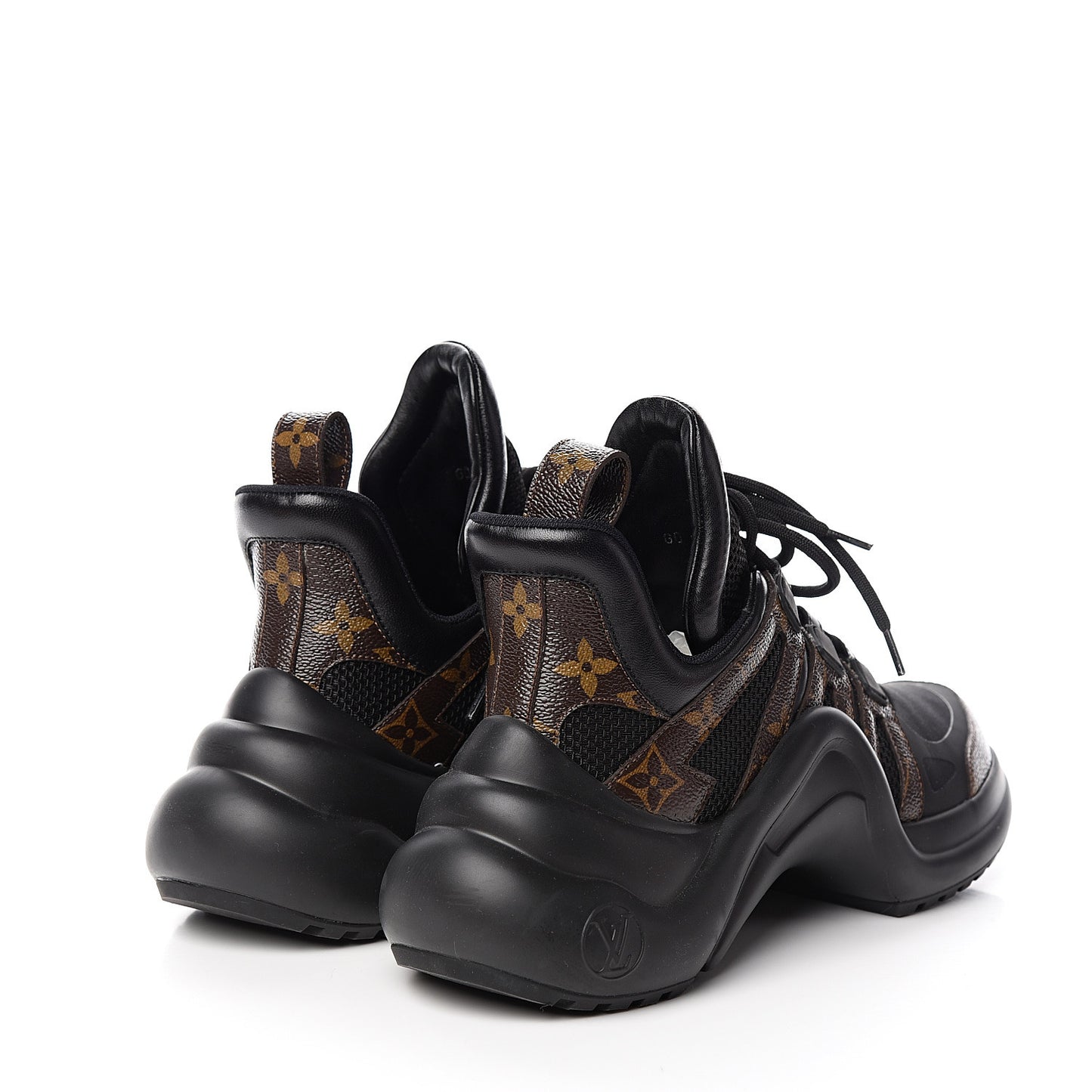 Calfskin Patent Monogram LV Archlight Sneakers 37.5 Black