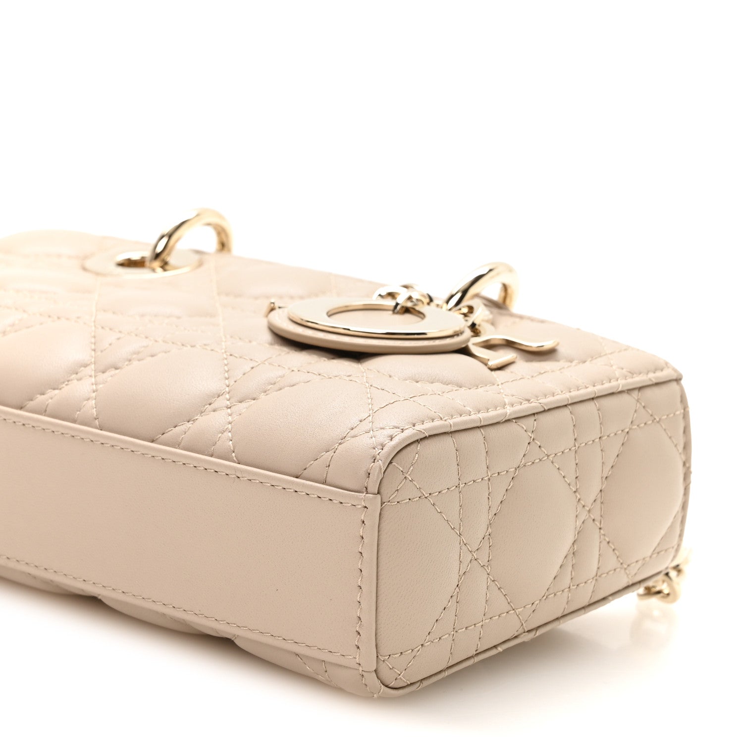 Christian Dior Lambskin Cannage Small Lady D-Joy Powder Beige 10 of 11