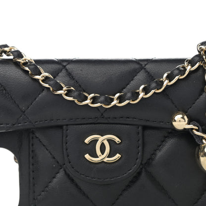 Chanel Lambskin Quilted iPhone XII Pro Case With Chain Black 8 of 12
