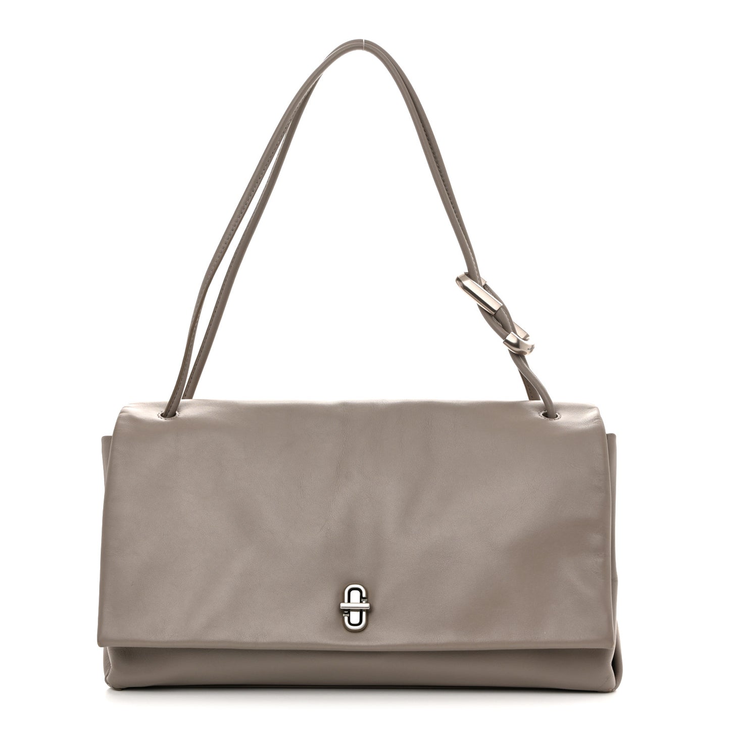 Calfskin Large Dual Shoulder Bag Cement