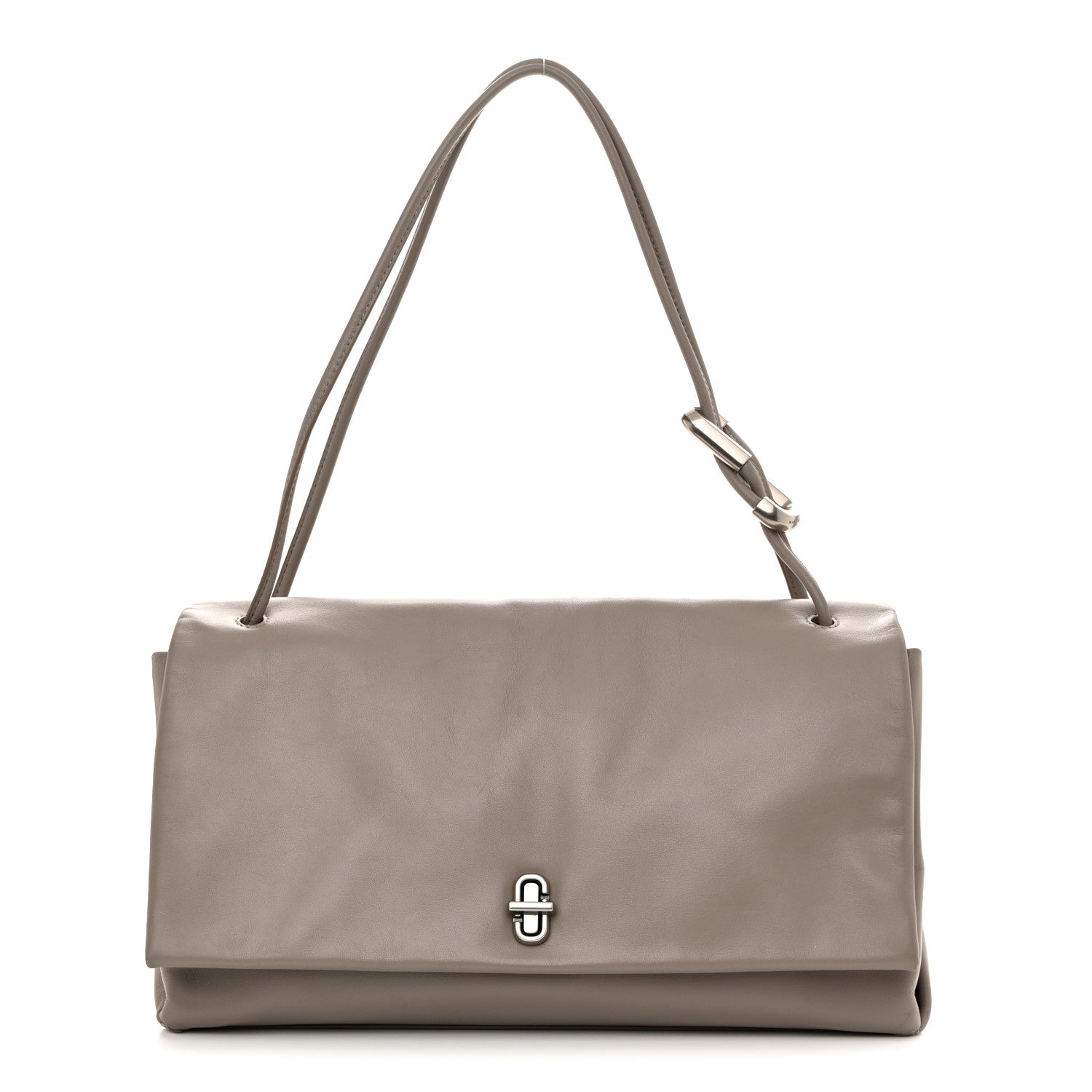 Marc Jacobs Calfskin Large Dual Shoulder Bag Cement 1 of 12