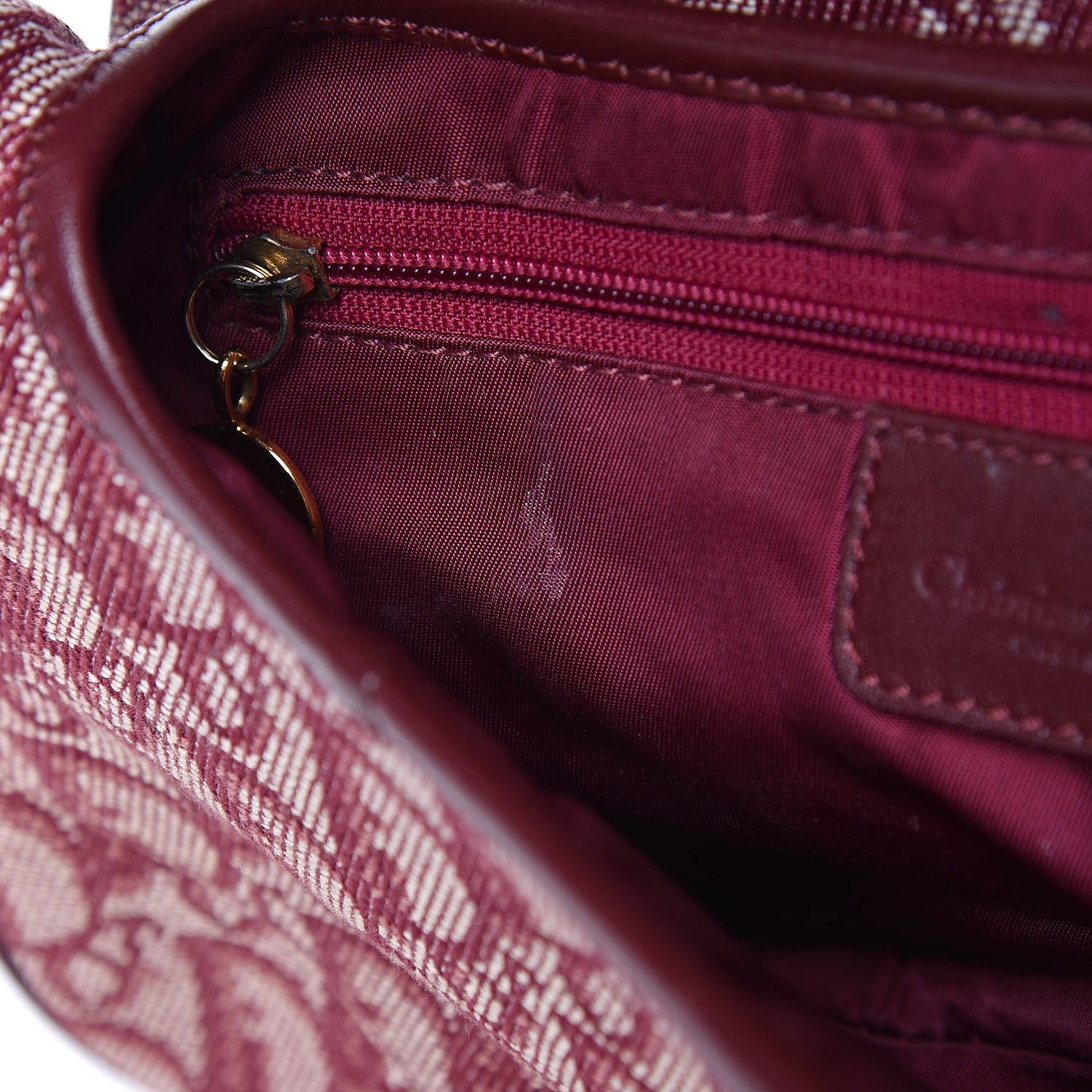 Monogram Saddle Bag Burgundy