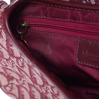 Christian Dior Monogram Saddle Bag Burgundy 10 of 16
