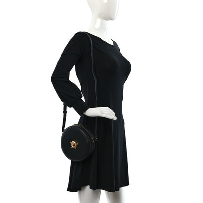 Versace Calfskin La Medusa Round Camera Bag Black 2 of 8