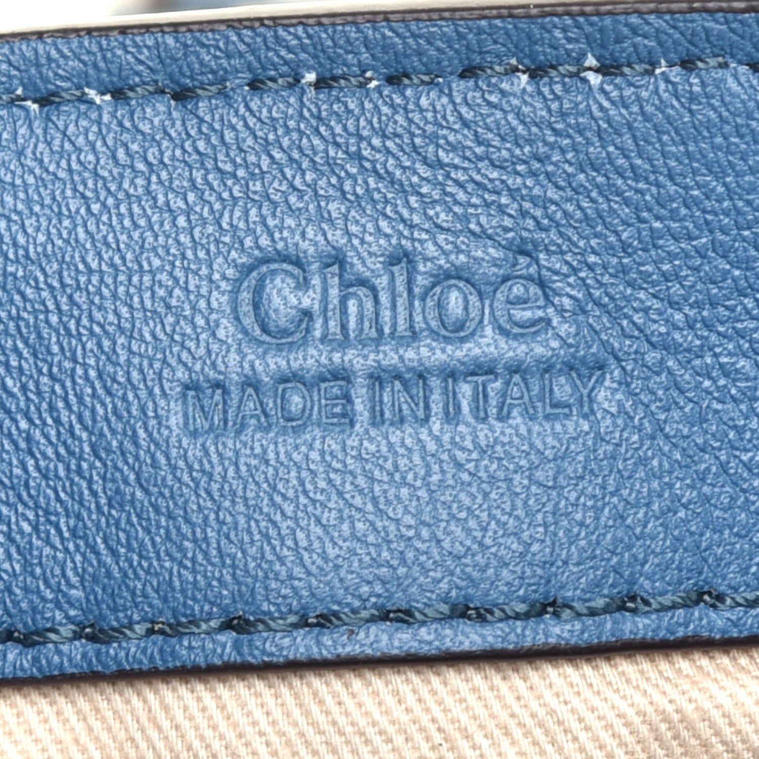 Chloe Calfskin Medium Faye Day Shoulder Bag Blue 6 of 8