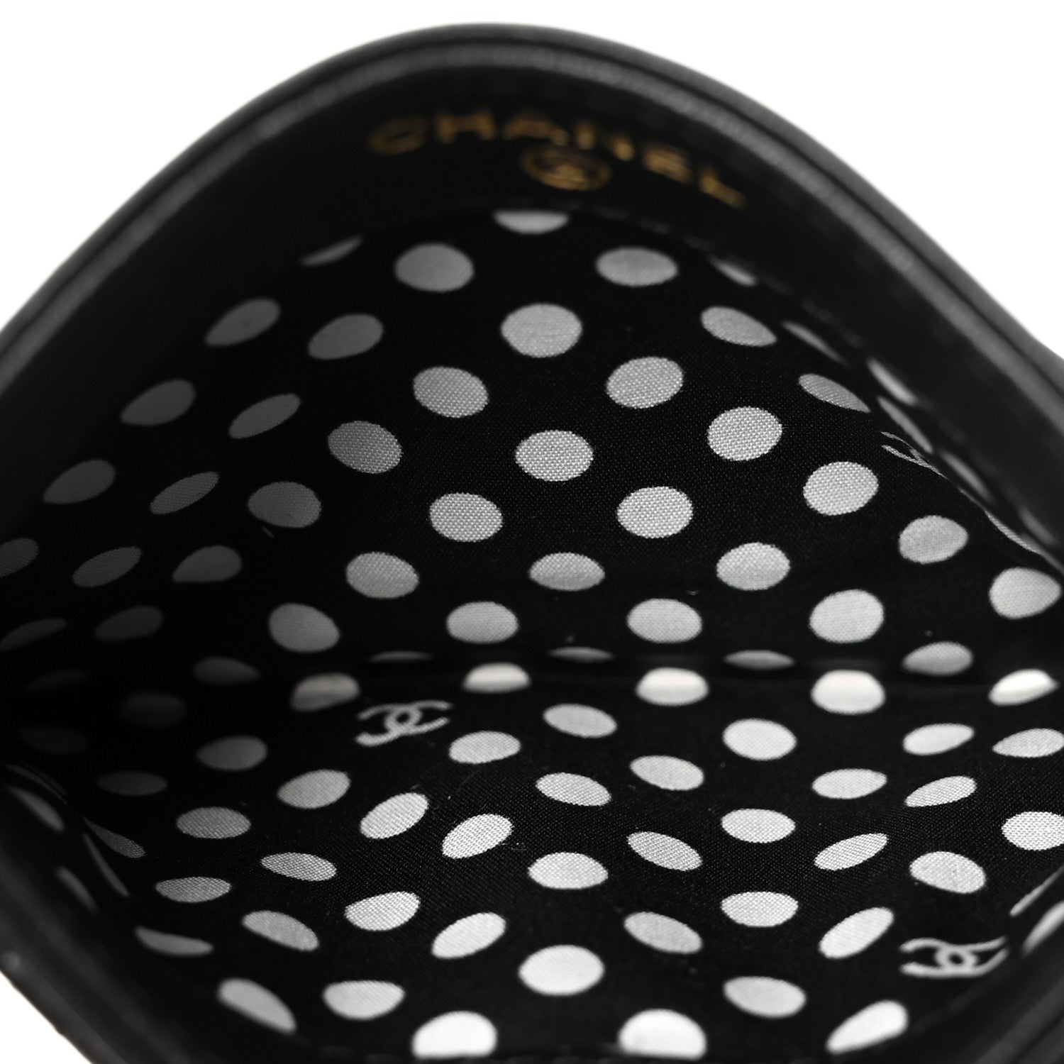 Chanel Lambskin Quilted Pearl CC Chanel Card Holder Black 5 of 9
