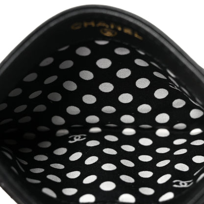 Chanel Lambskin Quilted Pearl CC Chanel Card Holder Black 5 of 9