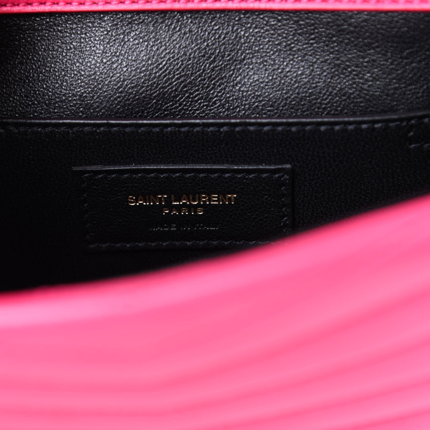 Saint Laurent Lambskin Matelasse Chevron Monogram Small Sulpice Bag Fuchsia 6 of 10