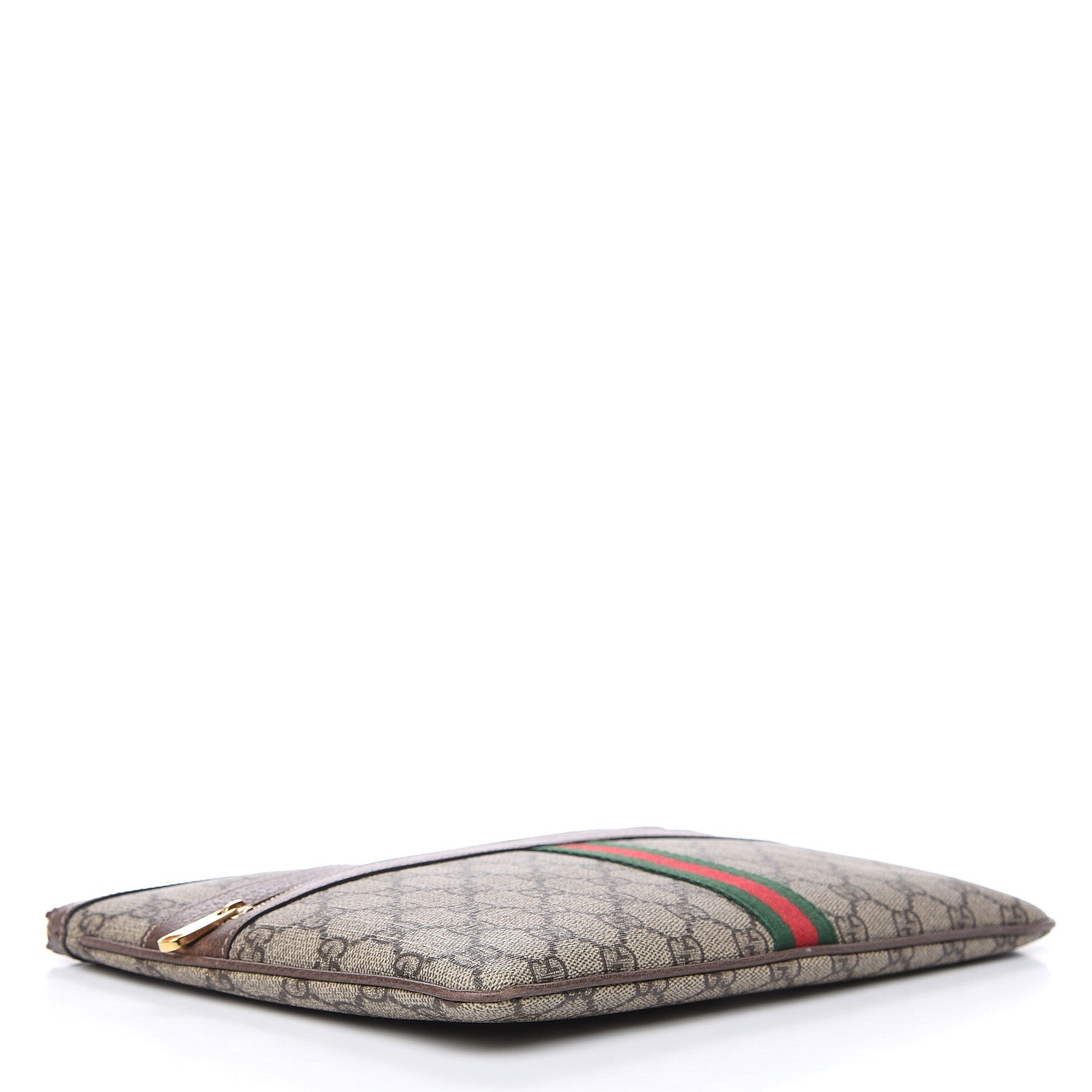 Gucci GG Supreme Monogram Large Ophidia Pouch Clutch Brown 4 of 10
