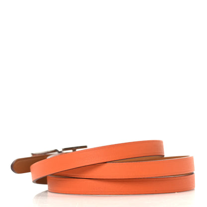 Hermes Swift Hapi 3 MM Triple Tour Bracelet T2 Orange 3 of 5