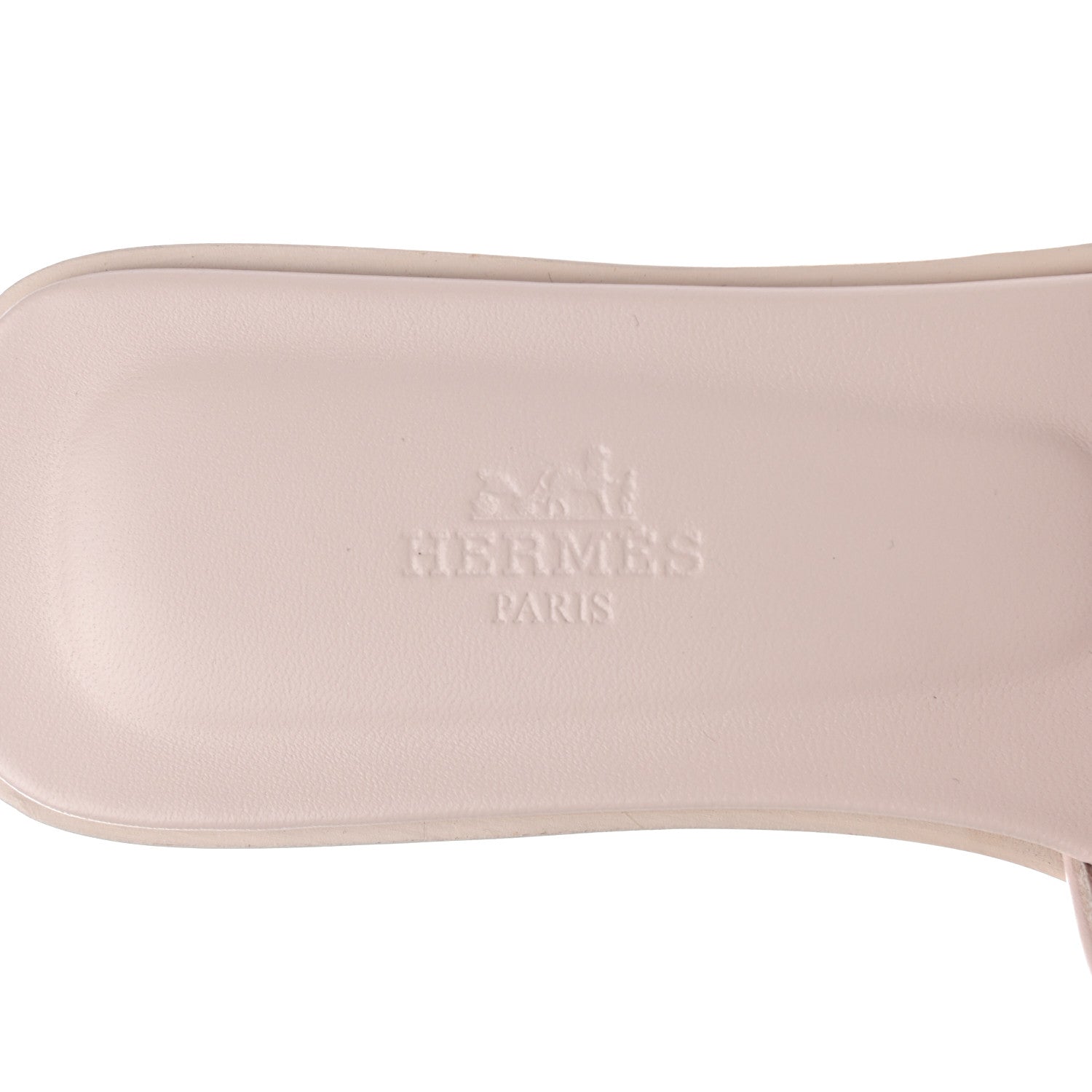 Hermes Box Calfskin Oran Sandals 37 Rose Pale 6 of 8