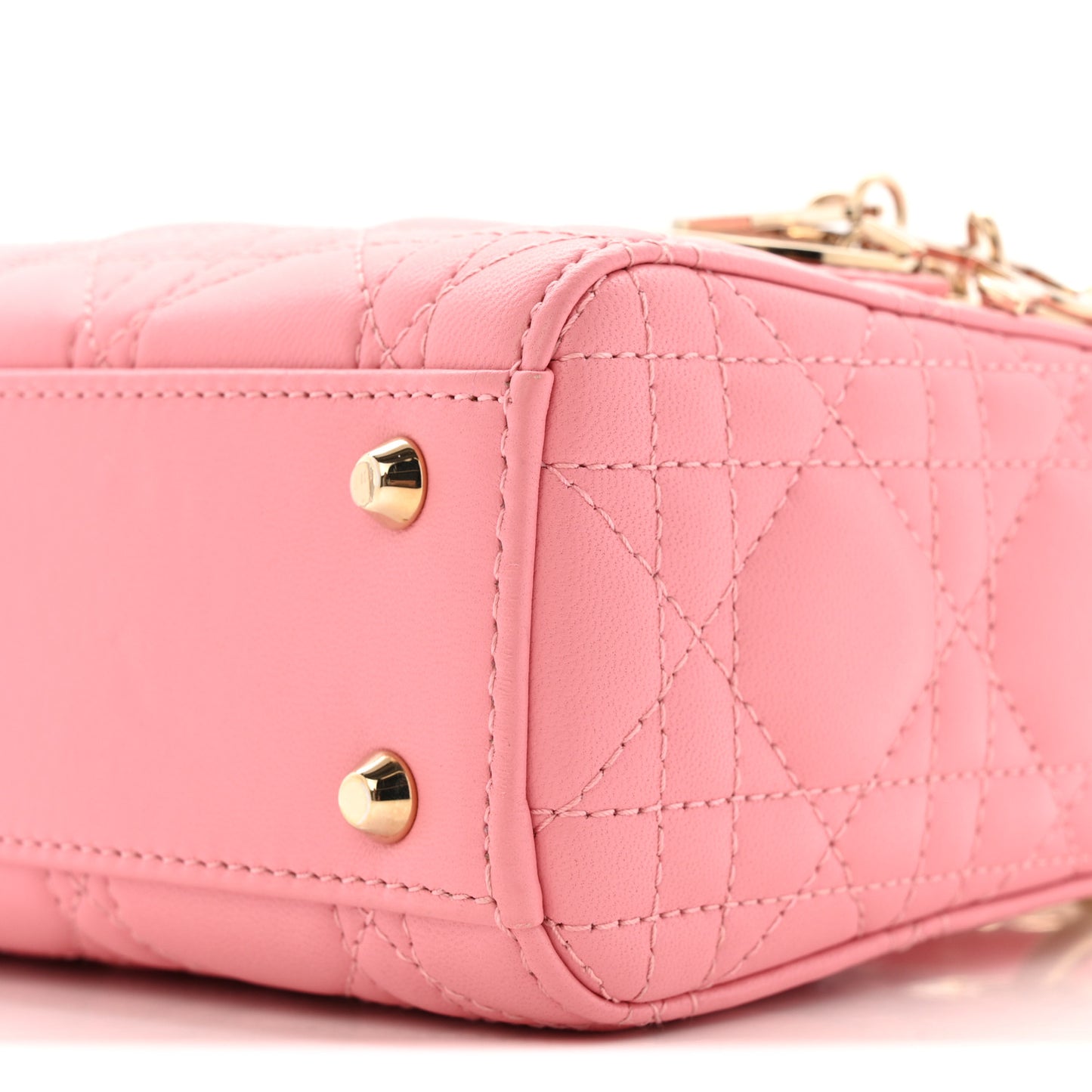 Lambskin Cannage Mini Lady Dior Light Pink