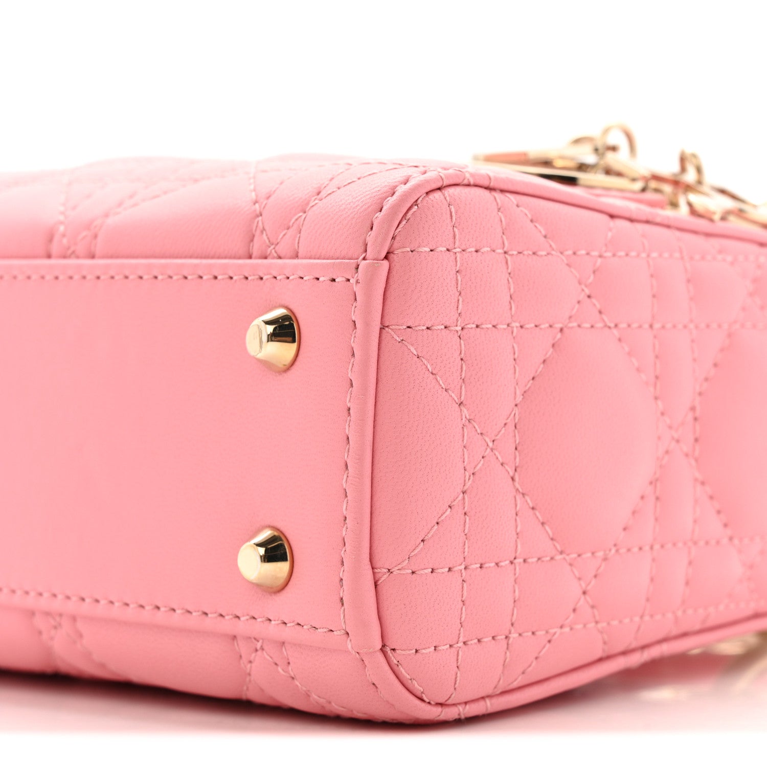 Christian Dior Lambskin Cannage Mini Lady Dior Light Pink 10 of 12