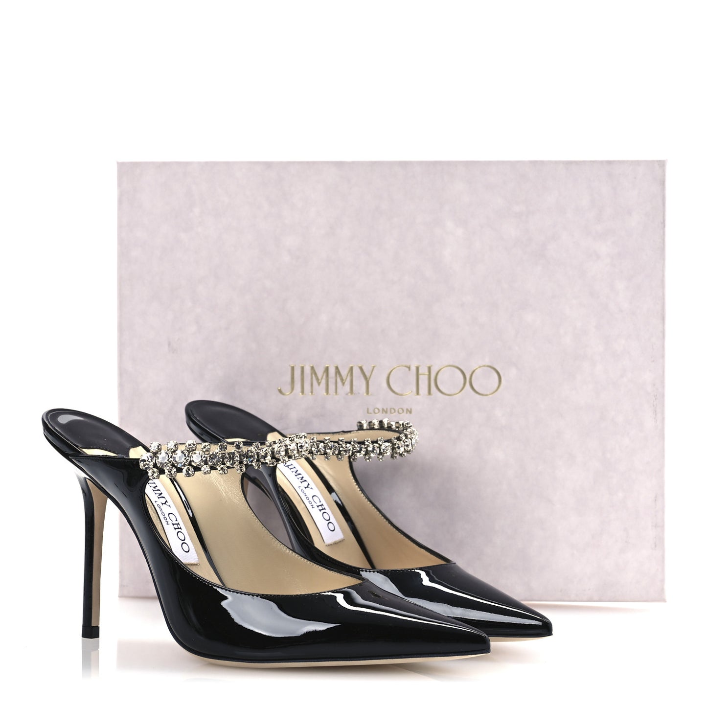 Patent Crystal Bing 100 Pumps 36 Black 39.5 Black