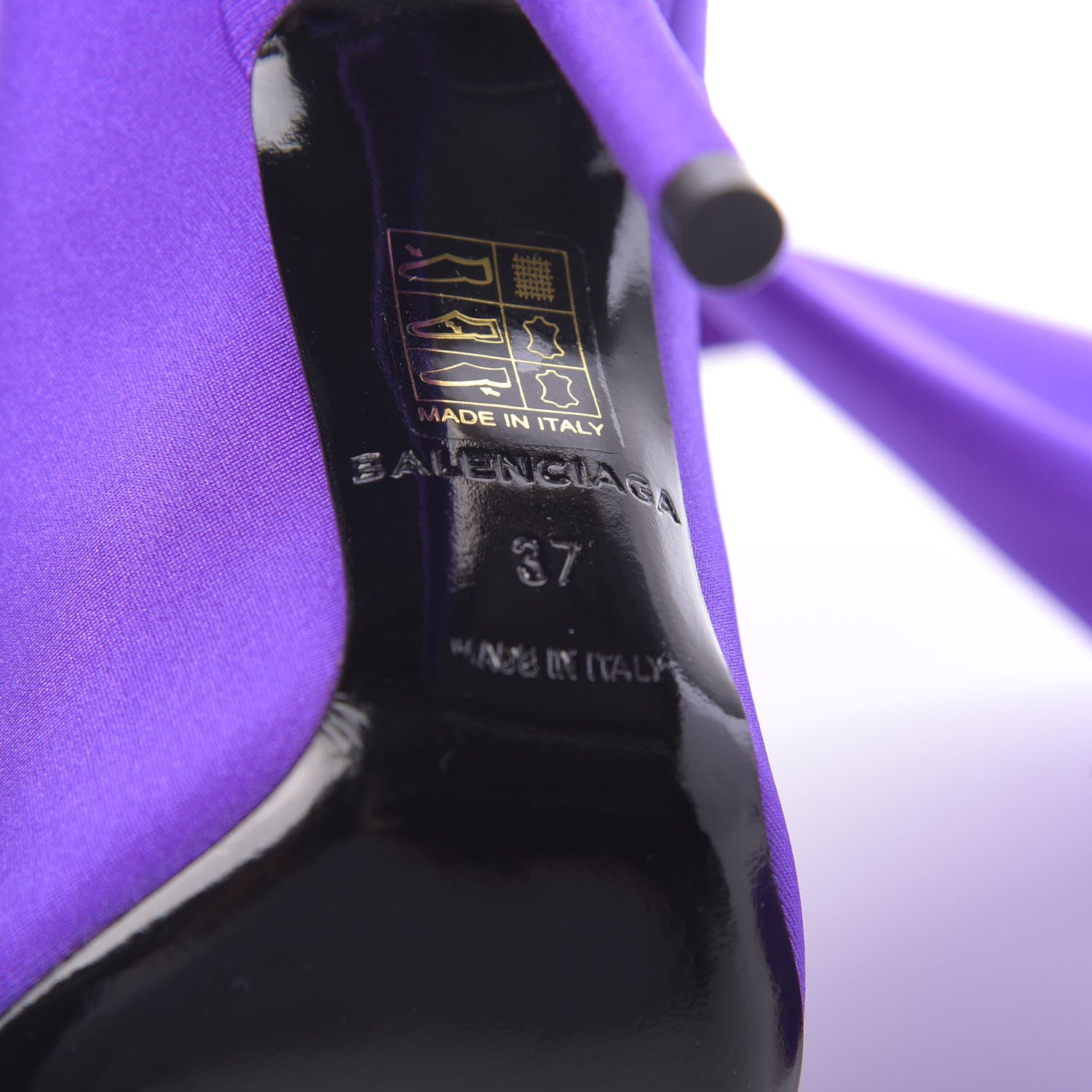 Balenciaga Spandex Pointed Toe Knife Thigh High Boots 37 Violet 6 of 7