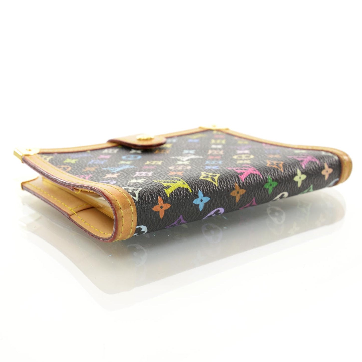 Monogram Multicolor Small Ring Agenda Cover Black