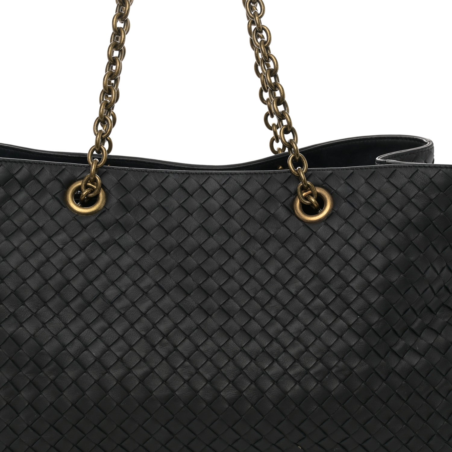 Bottega Veneta Nappa Intrecciato Medium Classic Chain Strap Tote Black 11 of 13