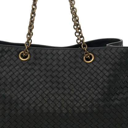 Bottega Veneta Nappa Intrecciato Medium Classic Chain Strap Tote Black 11 of 13