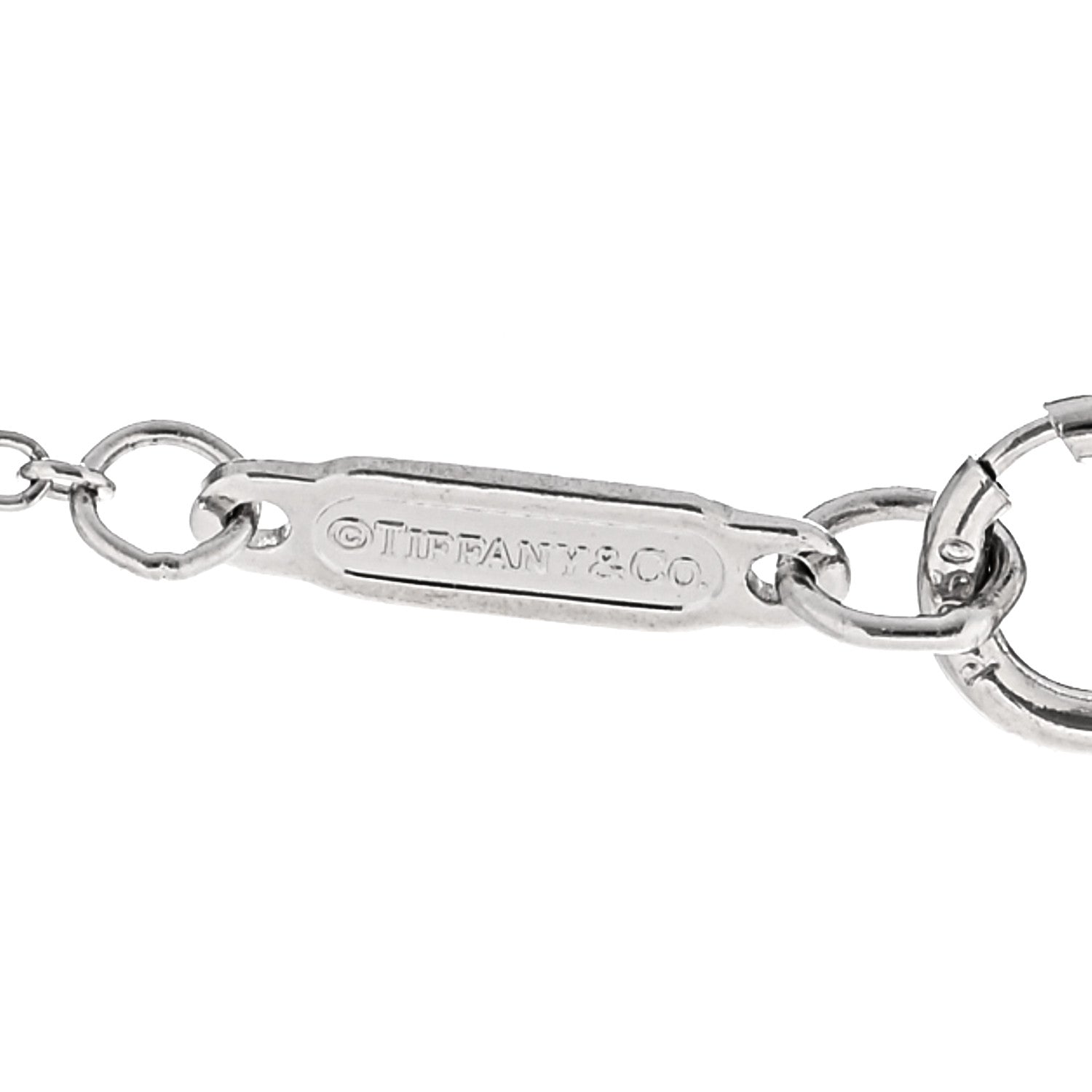 Tiffany Platinum Diamond Extra Mini Heart Pendant Necklace 6 of 7