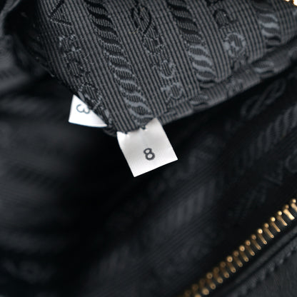 Prada Tessuto Nylon Soft Calfskin Shopping Satchel Black 7 of 10