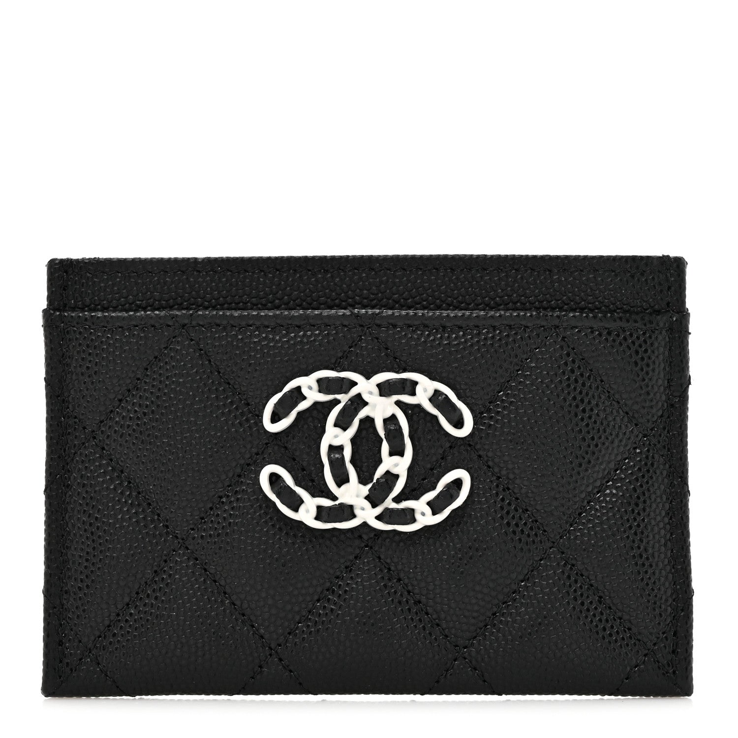 Chanel Caviar Quilted Chanel 19 Card Holder Black 1 of 9