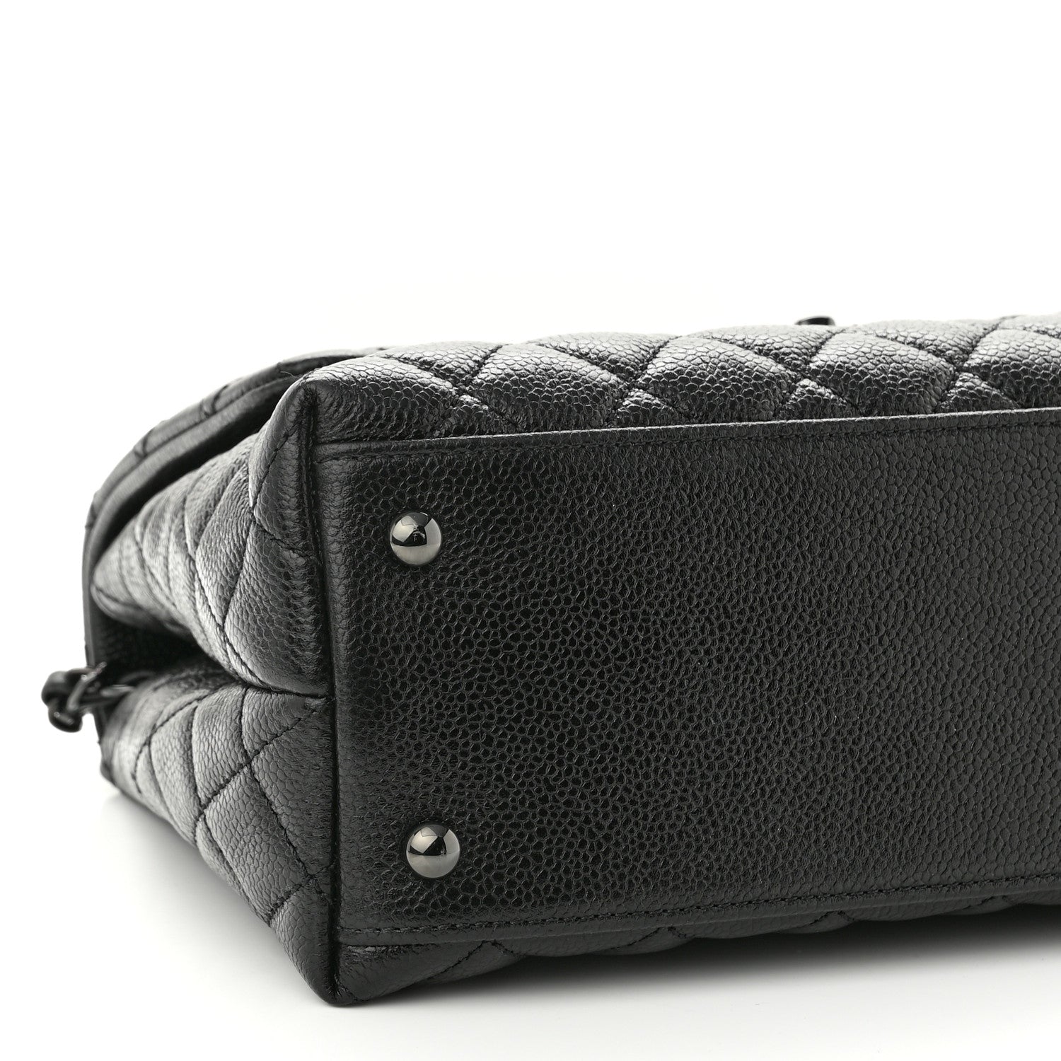 Chanel Caviar Quilted Small Coco Handle Flap So Black 9 of 10