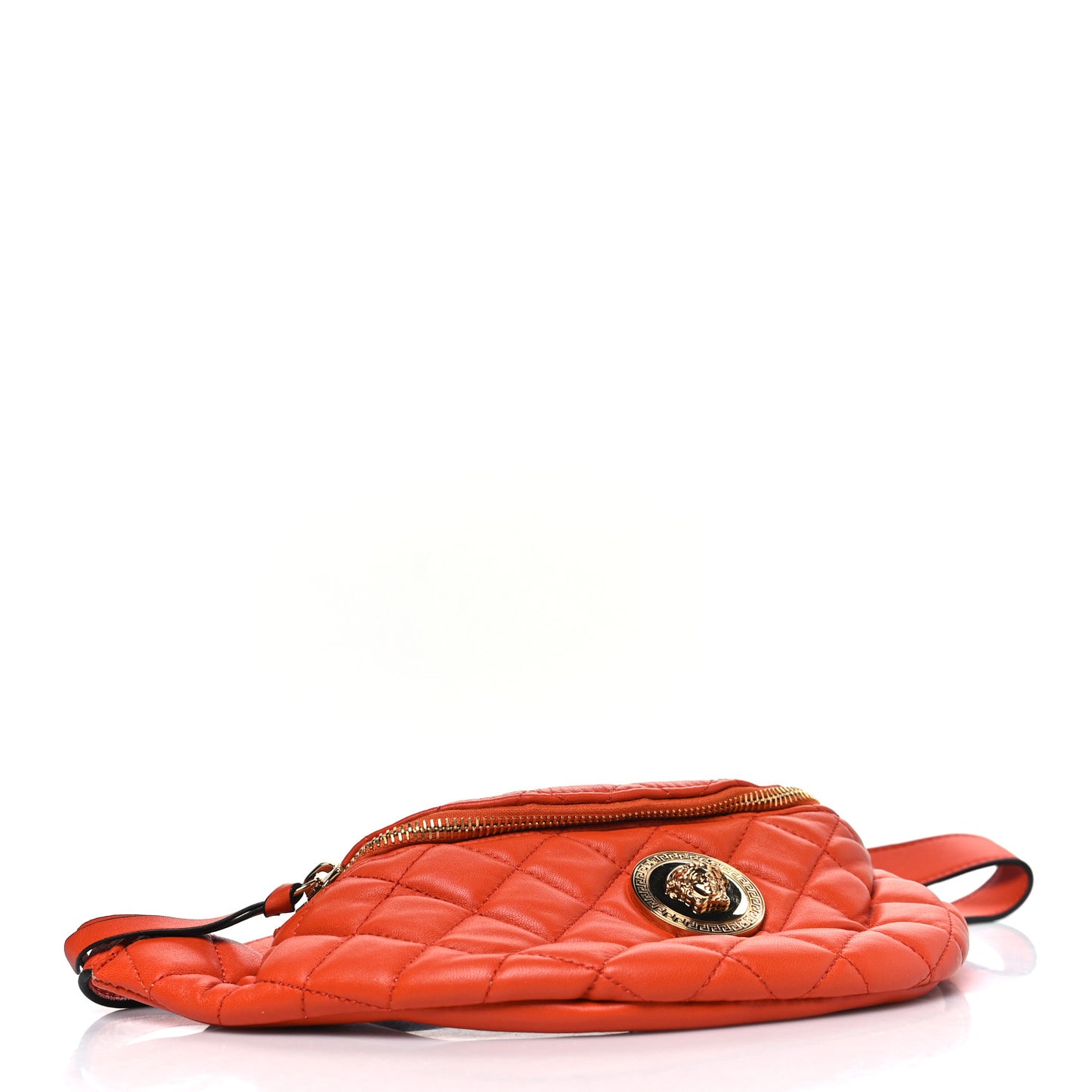 Nappa Quilted Medusa Belt Bag Orange