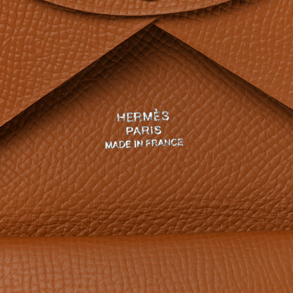 Hermes Epsom Calvi Duo Card Case Gold 6 of 6