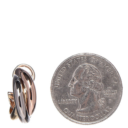 Cartier 18K Pink Yellow White Gold Small Trinity Earrings 2 of 4