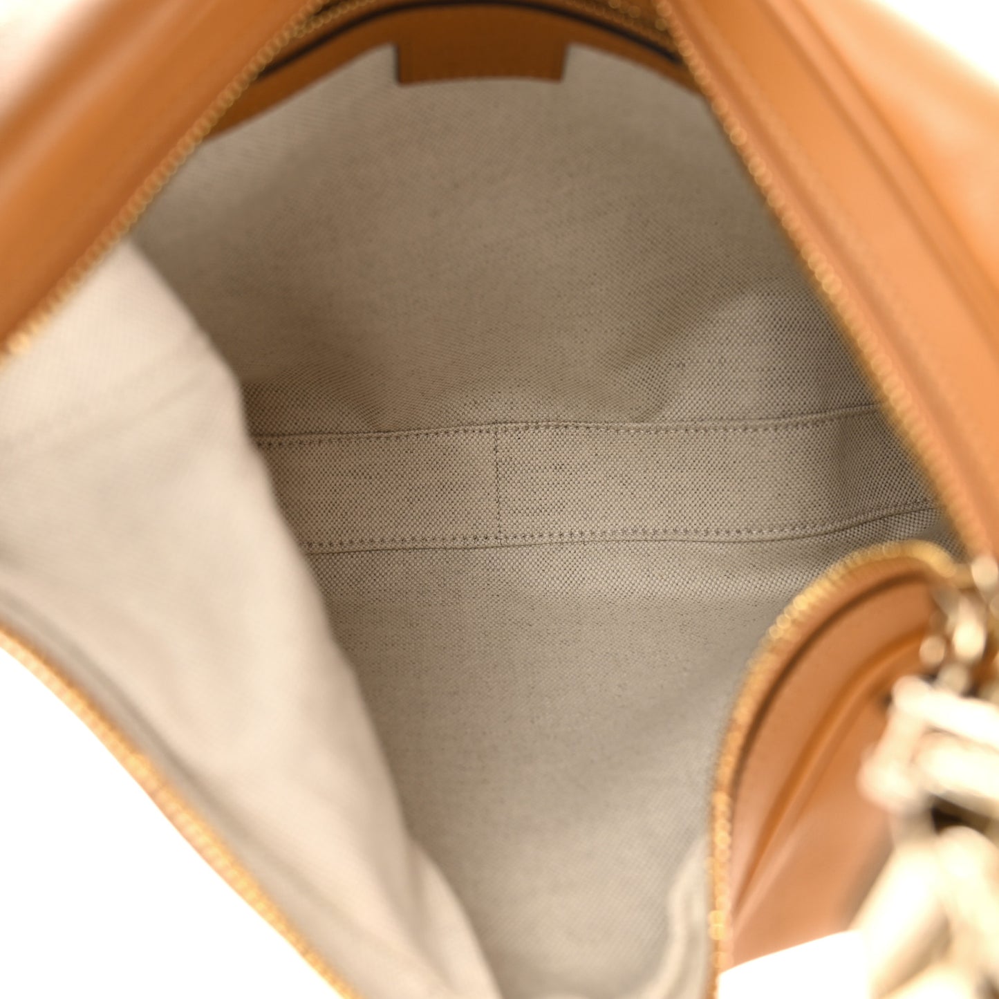 Aria Calfskin Web Large Attache Shoulder Bag Dark Orange