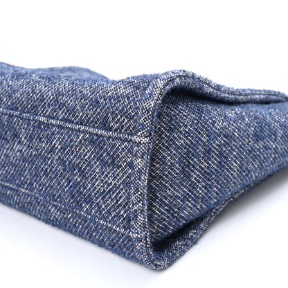 Chanel Mixed Fibers Calfskin Small Deauville Tote Blue 9 of 9